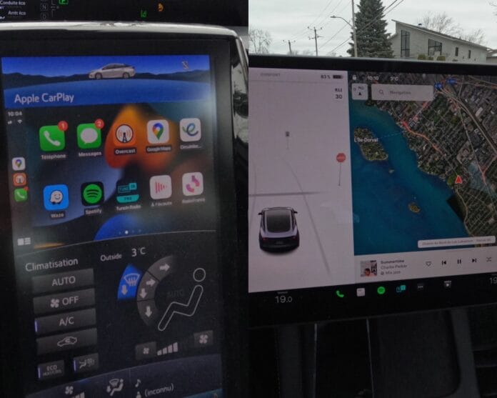 apple carplay ou tesla Apple CarPlay ou Tesla