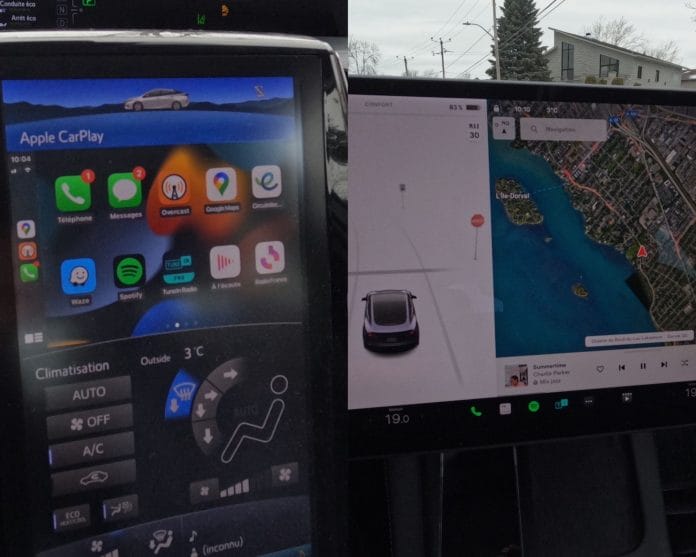 Apple CarPlay ou Tesla