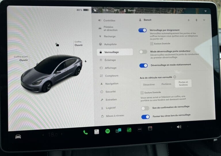 tesla model 3 verrouillage automatique