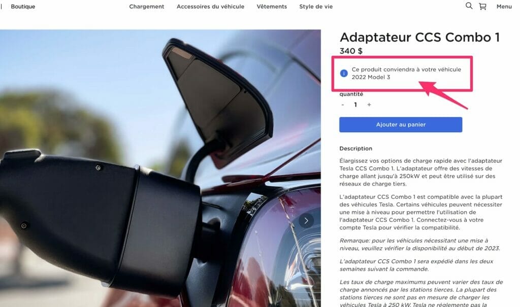 votre Tesla est compatible avec le CCS Combo 1 